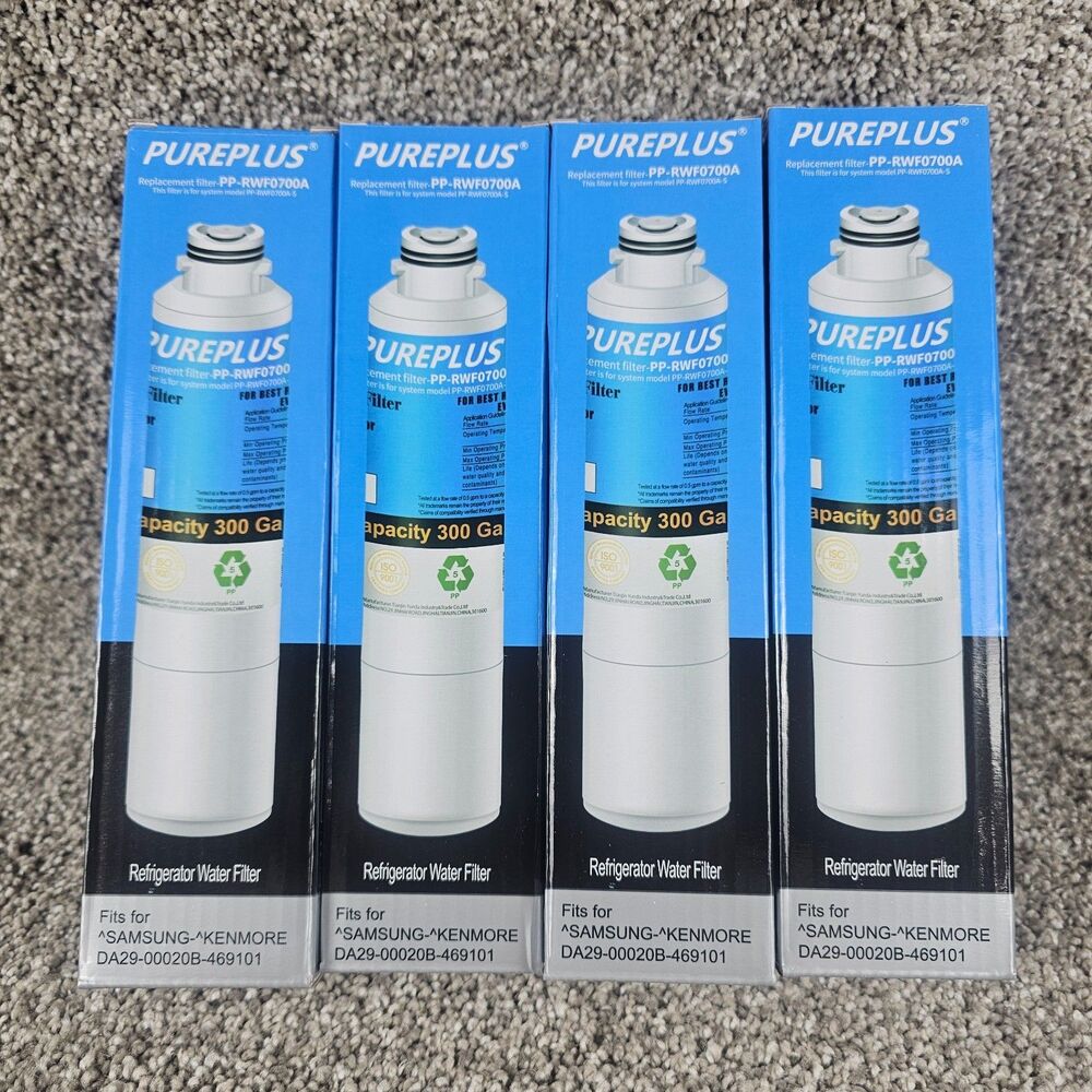 4 Pureplus Refridgerator Water Filter PP-RWF0700A Replacement Samsung Kenmore